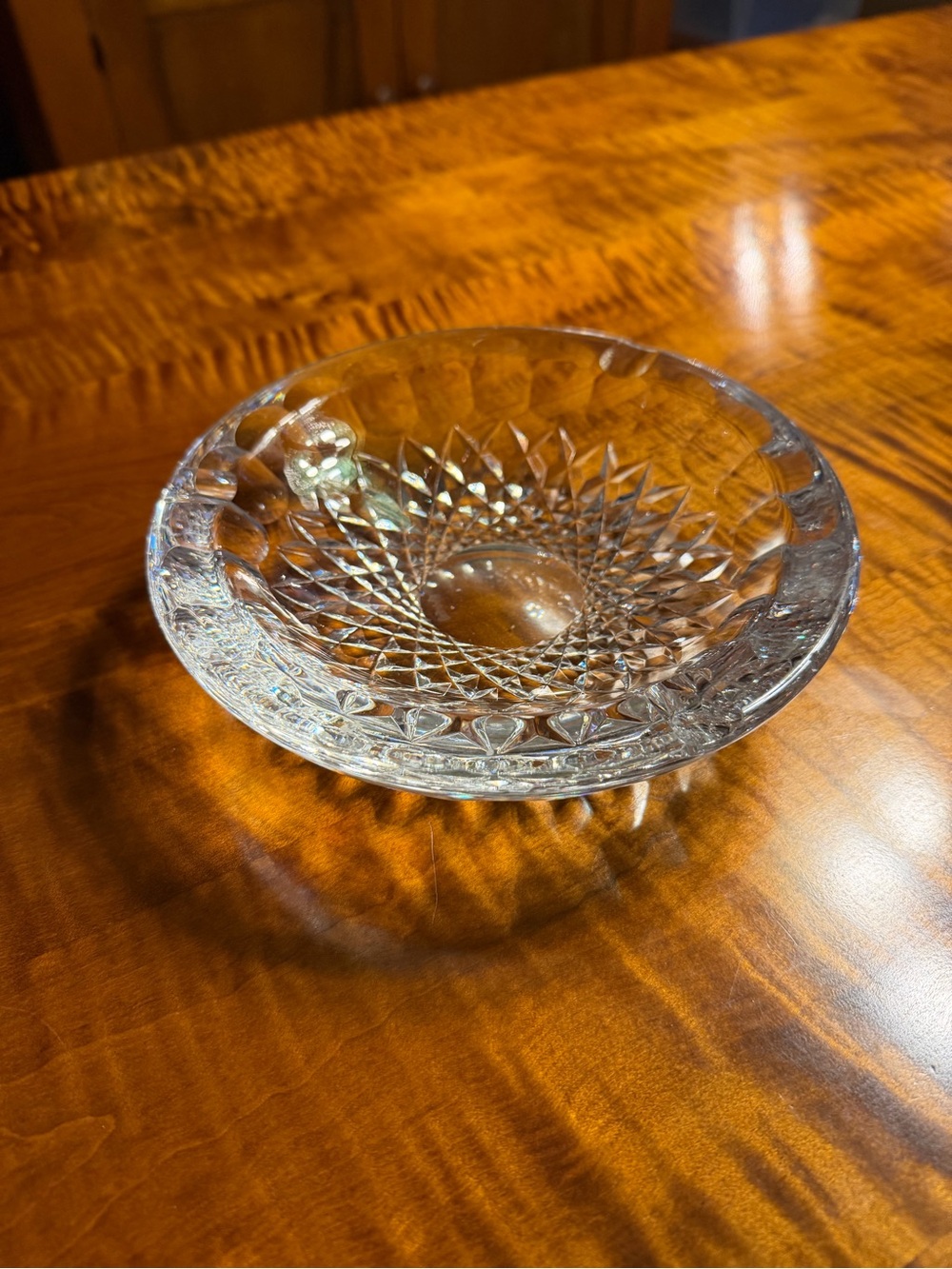 Heavy Waterford crystal ashtray.